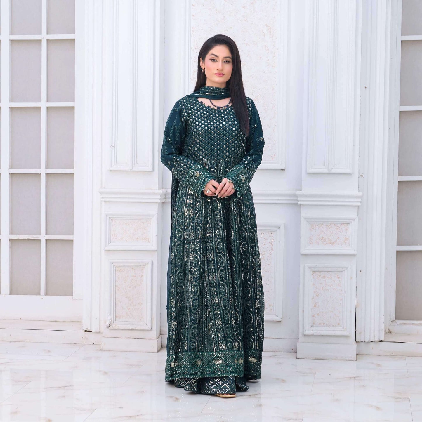 Green Wedding Lehenga Dress Full picture Complete