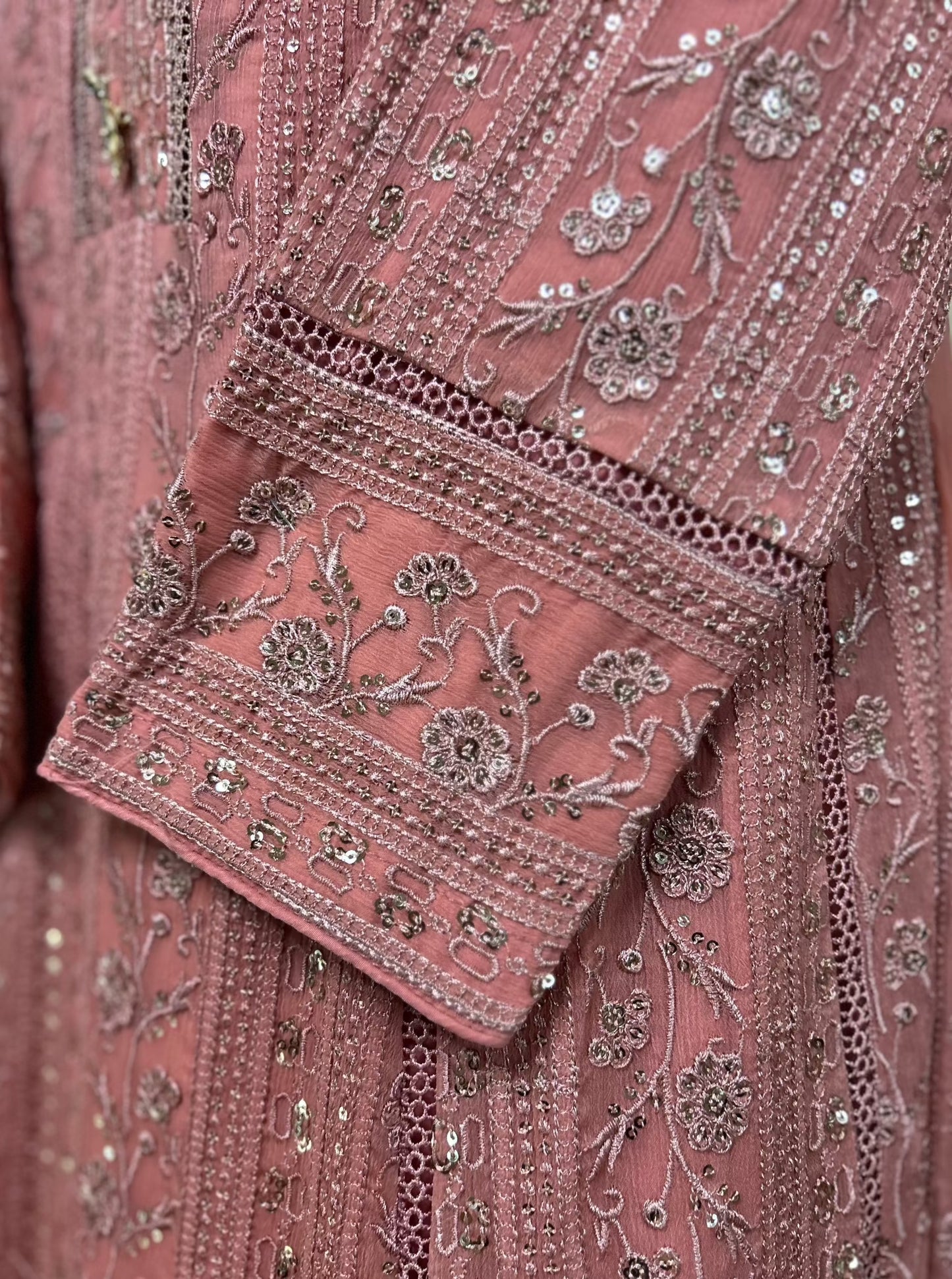 Stylish Pakistani Formal Wear Maxi Dress Detailed Embroidery | Zarveil